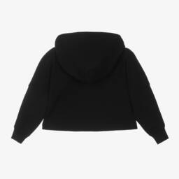 Calvin Klein-Girls Cropped Black Hoodie | Childrensalon Outlet