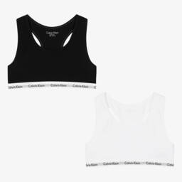Calvin Klein-Girls Duo Cotton Bralette Set | Childrensalon Outlet