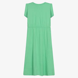 Calvin Klein Jeans-Girls Green Cotton Jersey Midi Dress | Childrensalon Outlet