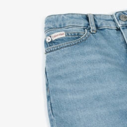 Calvin Klein-تنورة طويلة من الدنيم النيلي للبنات | Childrensalon Outlet