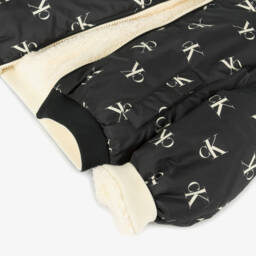 Calvin Klein-Girls Ivory & Black Reversible Bomber | Childrensalon Outlet