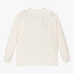 Calvin Klein-Girls Ivory Cotton Knit Sweater | Childrensalon Outlet