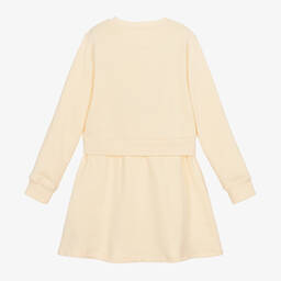 Calvin Klein-Girls Ivory Cotton Sweatshirt Dress | Childrensalon Outlet