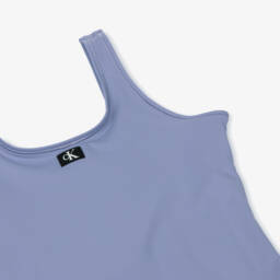 Calvin Klein-Girls Lilac Emblem One-Piece Swimsuit | Childrensalon Outlet