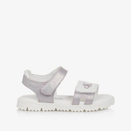 Calvin Klein-Girls Lilac & White Sparkle Strap Sandals | Childrensalon Outlet