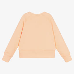 Calvin Klein Jeans-Girls Orange Cotton Logo Sweatshirt | Childrensalon Outlet