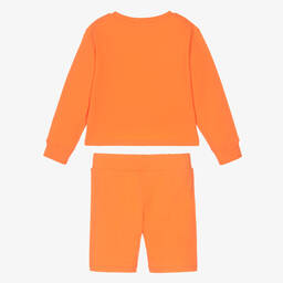 Calvin Klein Джинсы-Оранжевый топ и шорты из хлопка | Childrensalon Outlet