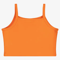 Calvin Klein Jeans-Girls Orange Strappy Crop Top | Childrensalon Outlet
