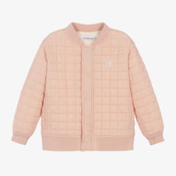Calvin Klein-Girls Pastel Pink Quilted Coat | Childrensalon Outlet