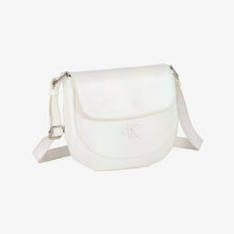 كالفين كلاين-حقيبة جلد صناعي لون عاجي للبنات (21 سم) | Childrensalon Outlet