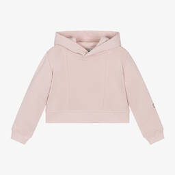 Calvin Klein-Girls Pink Cotton Hoodie | Childrensalon Outlet