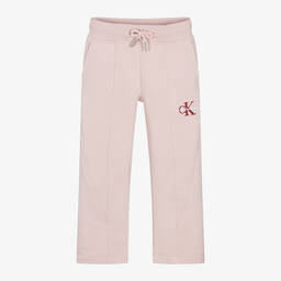 Calvin Klein-Girls Pink Cotton Joggers | Childrensalon Outlet