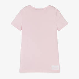 كالفين كلاين Jeans-Girls Pink Cotton Logo Dress | Childrensalon Outlet