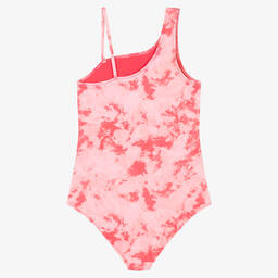 Calvin Klein-Girls Pink Tie-Dye Logo Swimsuit | Childrensalon Outlet