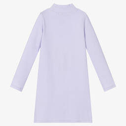 Calvin Klein Jeans-Girls Purple Ribbed Dress | Childrensalon Outlet