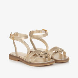 Calvin Klein-Girls Shimmer Bow Strap Sandals | Childrensalon Outlet