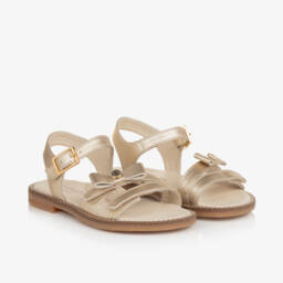 Calvin Klein-Girls' Shimmer Leather Bow Sandals | Childrensalon Outlet