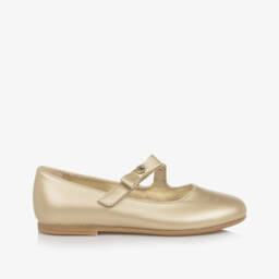 Calvin Klein-Girls Shimmering Gold Ballet Flats | Childrensalon Outlet