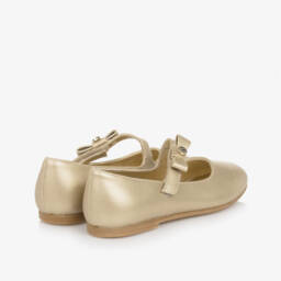 Calvin Klein-Girls Shimmering Gold Ballet Flats | Childrensalon Outlet