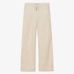 Calvin Klein-Мягкие бежевые брюки из льняной смеси для девочек | Childrensalon Outlet