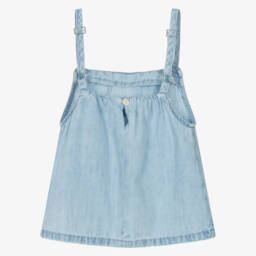 Calvin Klein-بلوزة دنيم زرقاء ناعمة للبنات | Childrensalon Outlet