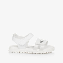 Calvin Klein-Серебристые белые блестящие сандалии для девочек | Childrensalon Outlet