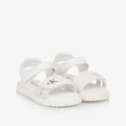 Calvin Klein-Серебристые белые блестящие сандалии для девочек | Childrensalon Outlet