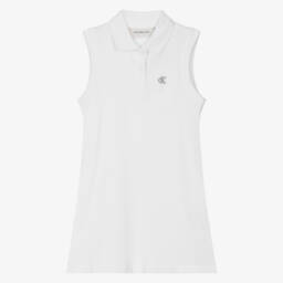 Calvin Klein-Girls Sporty White Polo Dress | Childrensalon Outlet