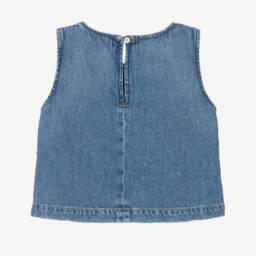 Calvin Klein-Girls Stylish Blue Cotton Tank | Childrensalon Outlet