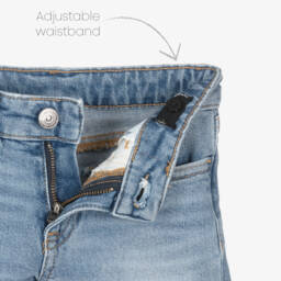 Calvin Klein-Girls Stylish Slim Blue Denim Shorts | Childrensalon Outlet