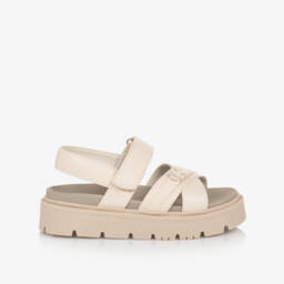 Calvin Klein-Бежевые сандалии на платформе из искусственной кожи для девочек | Childrensalon Outlet