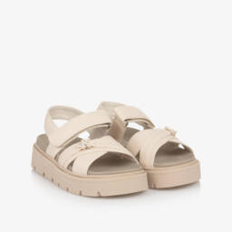 Calvin Klein-Бежевые сандалии на платформе из искусственной кожи для девочек | Childrensalon Outlet