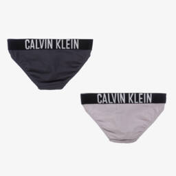 Calvin Klein-Girls Twin Pack Grey Pants | Childrensalon Outlet