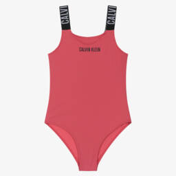 Calvin Klein-مايوه قطعة واحدة وردي زاهي للبنات | Childrensalon Outlet