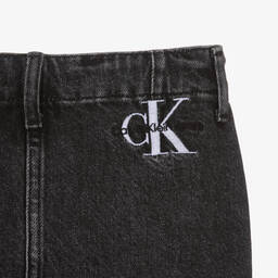 Calvin Klein-Girls Washed Black Denim Skirt | Childrensalon Outlet