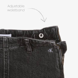 Calvin Klein-Girls Washed Black Denim Skirt | Childrensalon Outlet