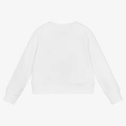 Calvin Klein Джинсы-Белый хлопковый свитшот | Childrensalon Outlet