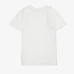 Calvin Klein Jeans-فستان شبك جيرسي لون أبيض للبنات | Childrensalon Outlet