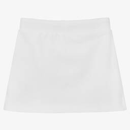 Calvin Klein Jeans-Girls White Logo Skirt | Childrensalon Outlet