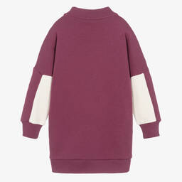 Calvin Klein-Girls White & Purple Colourblock Dress | Childrensalon Outlet