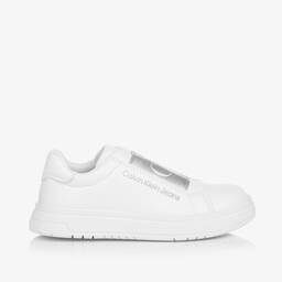 Calvin Klein-Girls White Slip-On Trainers | Childrensalon Outlet