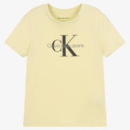 Calvin Klein Jeans-Green Cotton Logo T-Shirt | Childrensalon Outlet