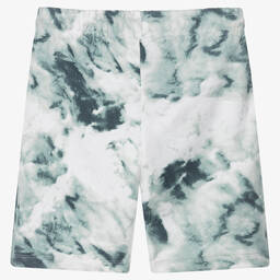 Calvin Klein Jeans-Green Tie Dye Cotton Shorts | Childrensalon Outlet