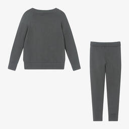 Calvin Klein-Grey Cotton Knit Tracksuit | Childrensalon Outlet