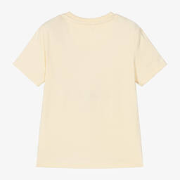 كالفين كلاين-تيشيرت قطن جيرسي لون عاجي داكن للأطفال | Childrensalon Outlet