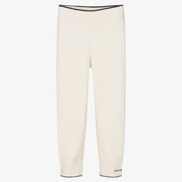 Calvin Klein Джинсы-Кремовые трикотажные легинсы в рубчик | Childrensalon Outlet