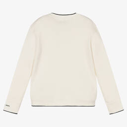 Calvin Klein Джинсы-Кремовый вязаный свитер в рубчик | Childrensalon Outlet