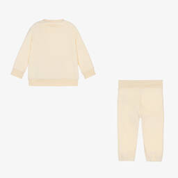 Calvin Klein-Кремовый спортивный костюм из велюра | Childrensalon Outlet