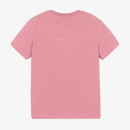 Calvin Klein-Pink Cotton Monogram T-Shirt | Childrensalon Outlet