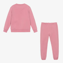 Calvin Klein-Pink Cotton Monogram Tracksuit | Childrensalon Outlet